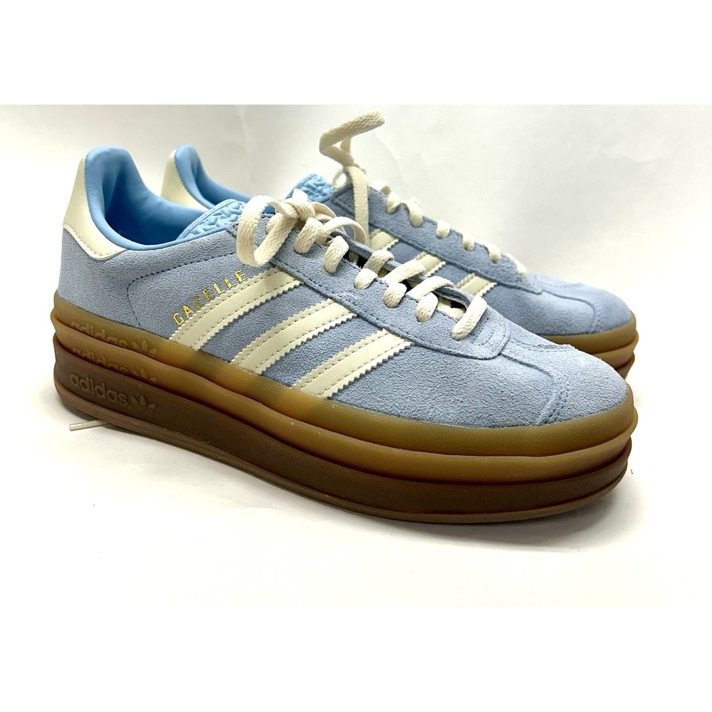adidas Gazelle Bold Platform Clear Sky Blue Cream Women's Size 7